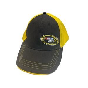NASCAR Hat Sprint Cup Series Racing Adjustable StrapBack Yellow Embroidery Mens
